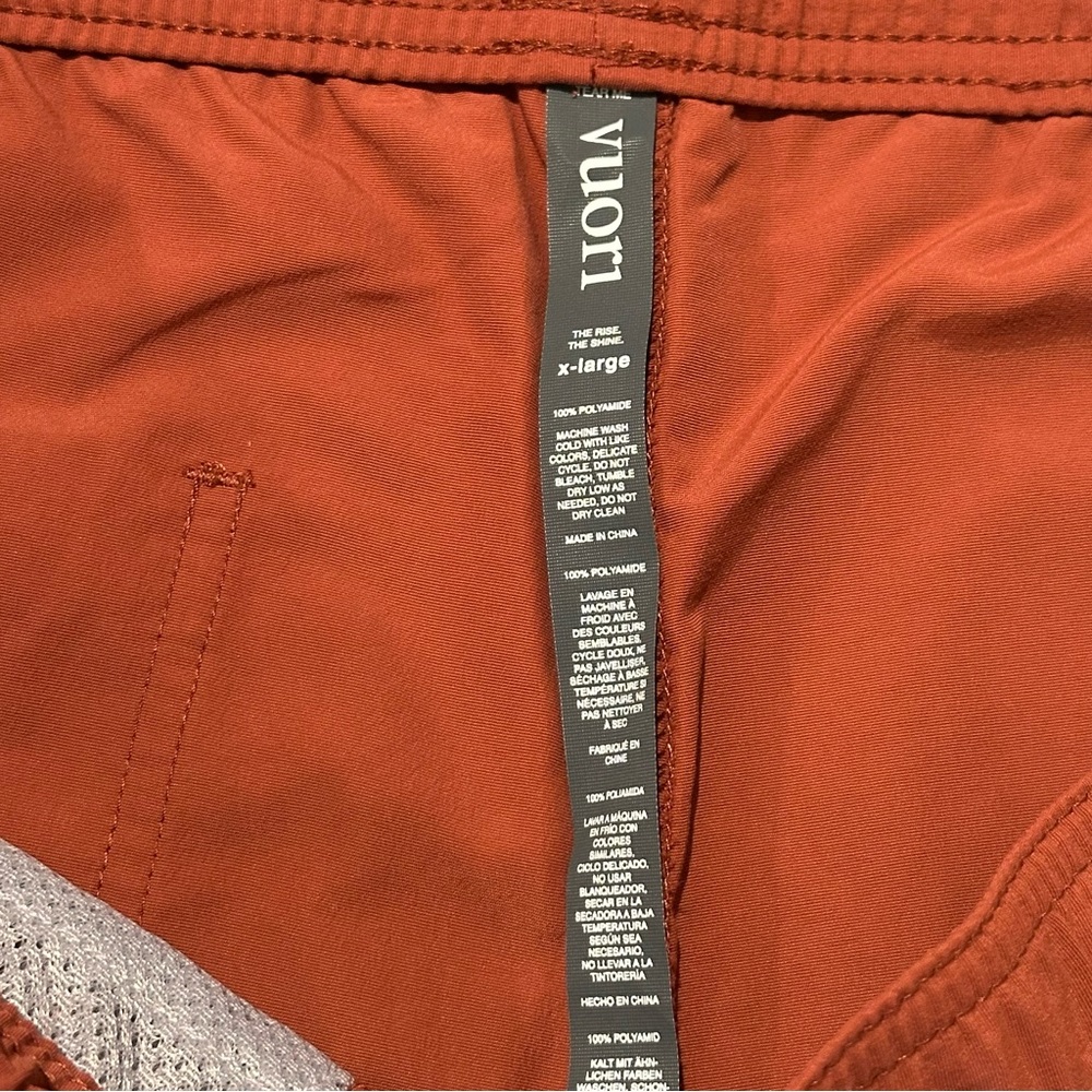 Vuori Women's Athletic Shorts in Rust Red - Picture 7 of 11